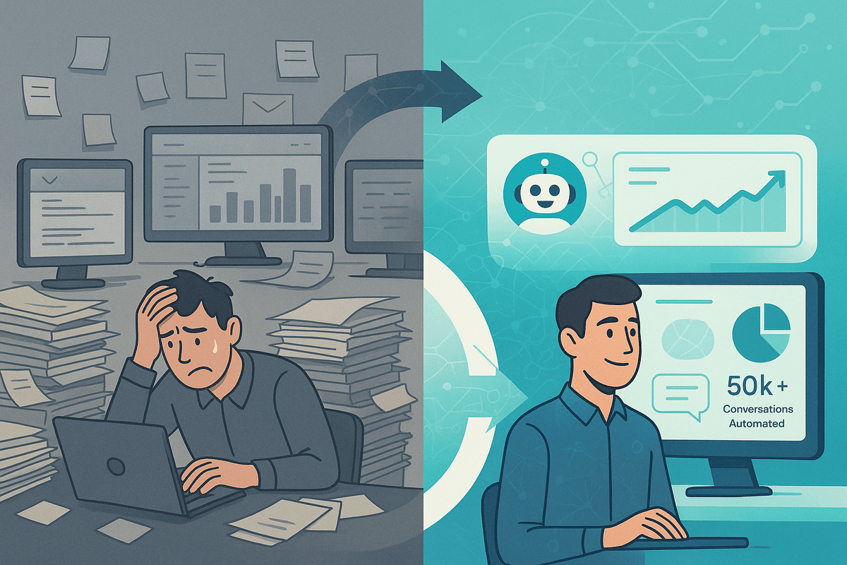 AI automation dashboard showing real results